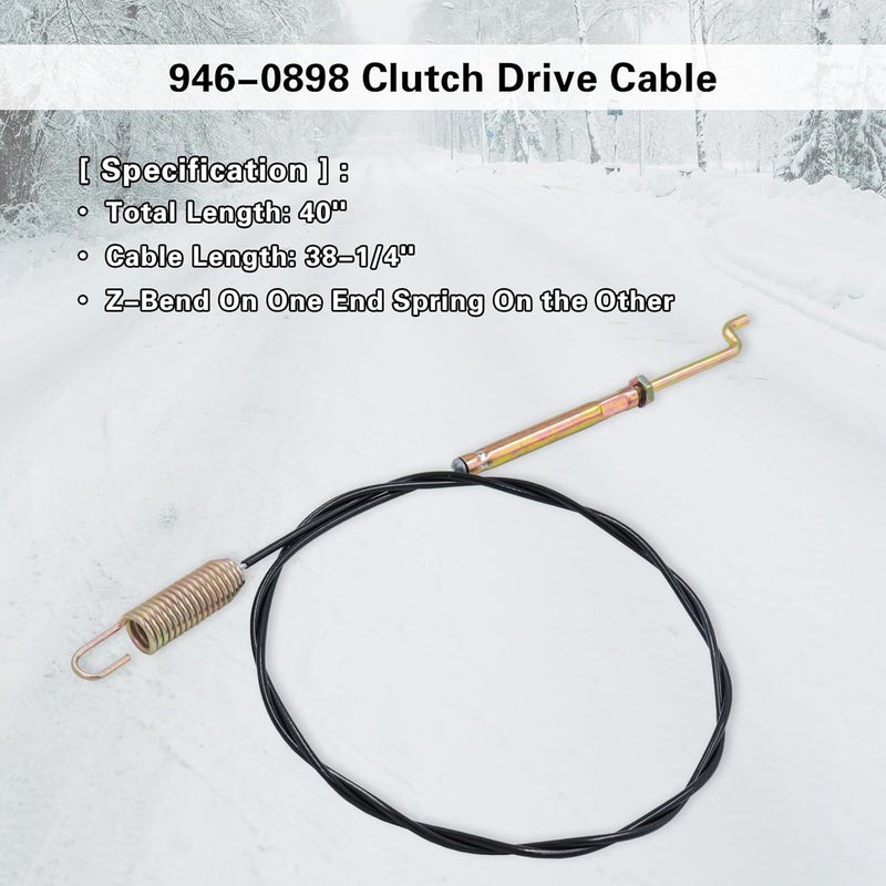 Dofank 946-0898 Clutch Drive Cable for MTD, Craftsman, Yard Machine, Troy-Bilt Snowblower, Replaces MTD 746-0898, 746-0898A, 946-0898A - Image 2